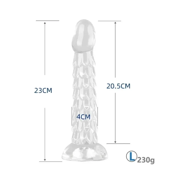 23cm anal plug textured shaft