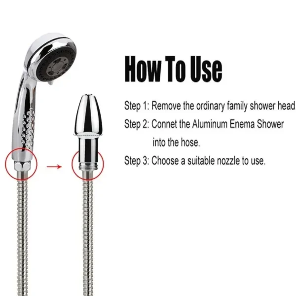 30mm diameter metal anal douche