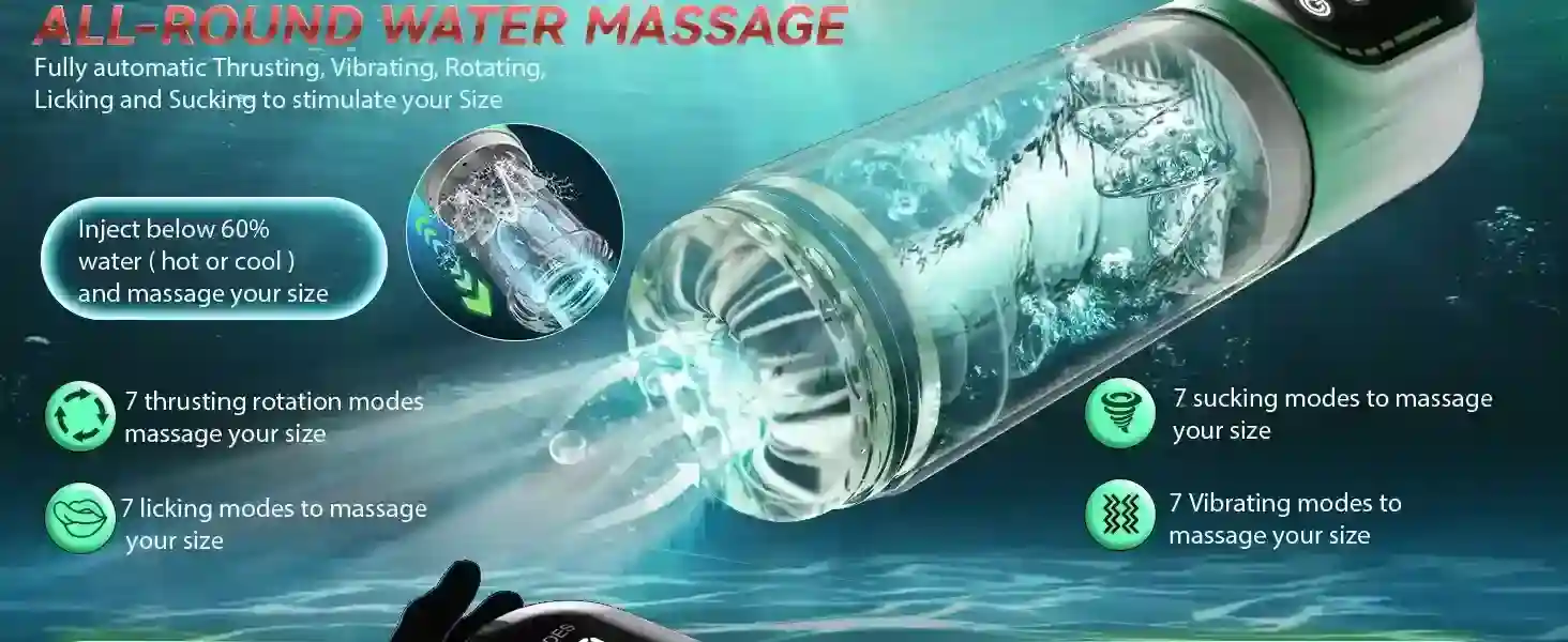 8 in 1 thrusting vibrating masturbator