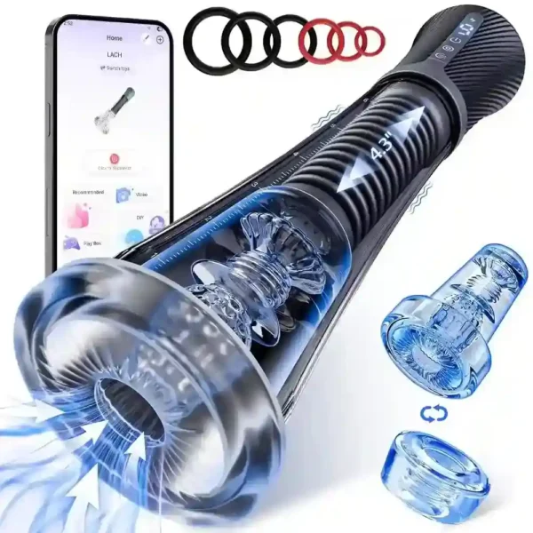 8.7 inch transparent masturbation cup