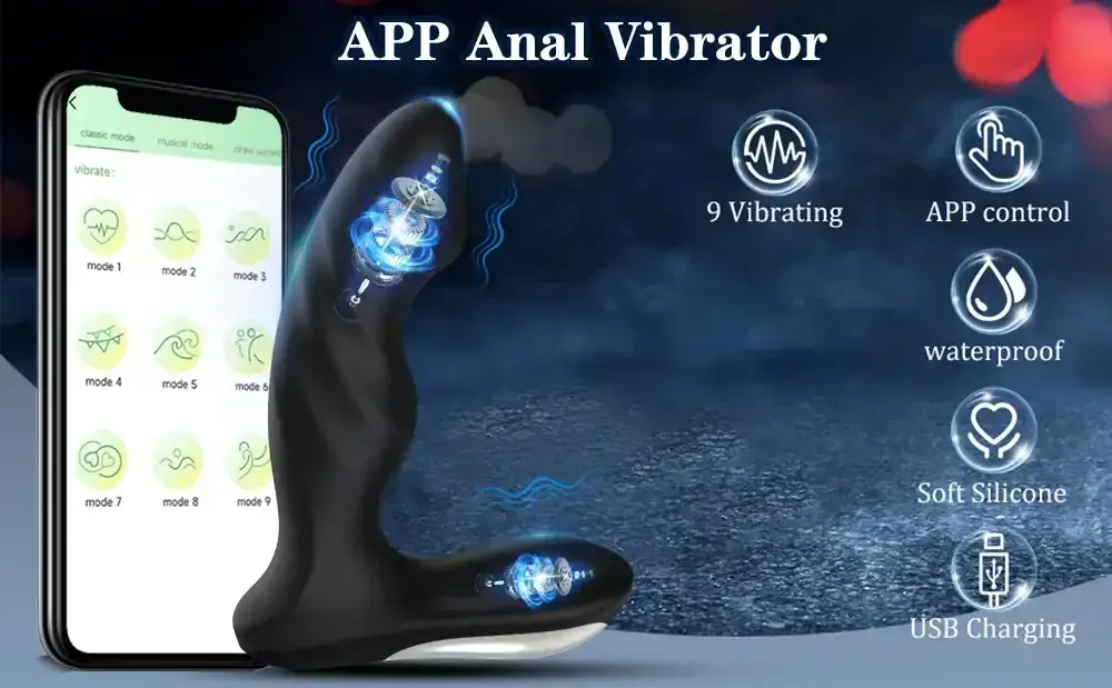 9 frequency vibration app control toy