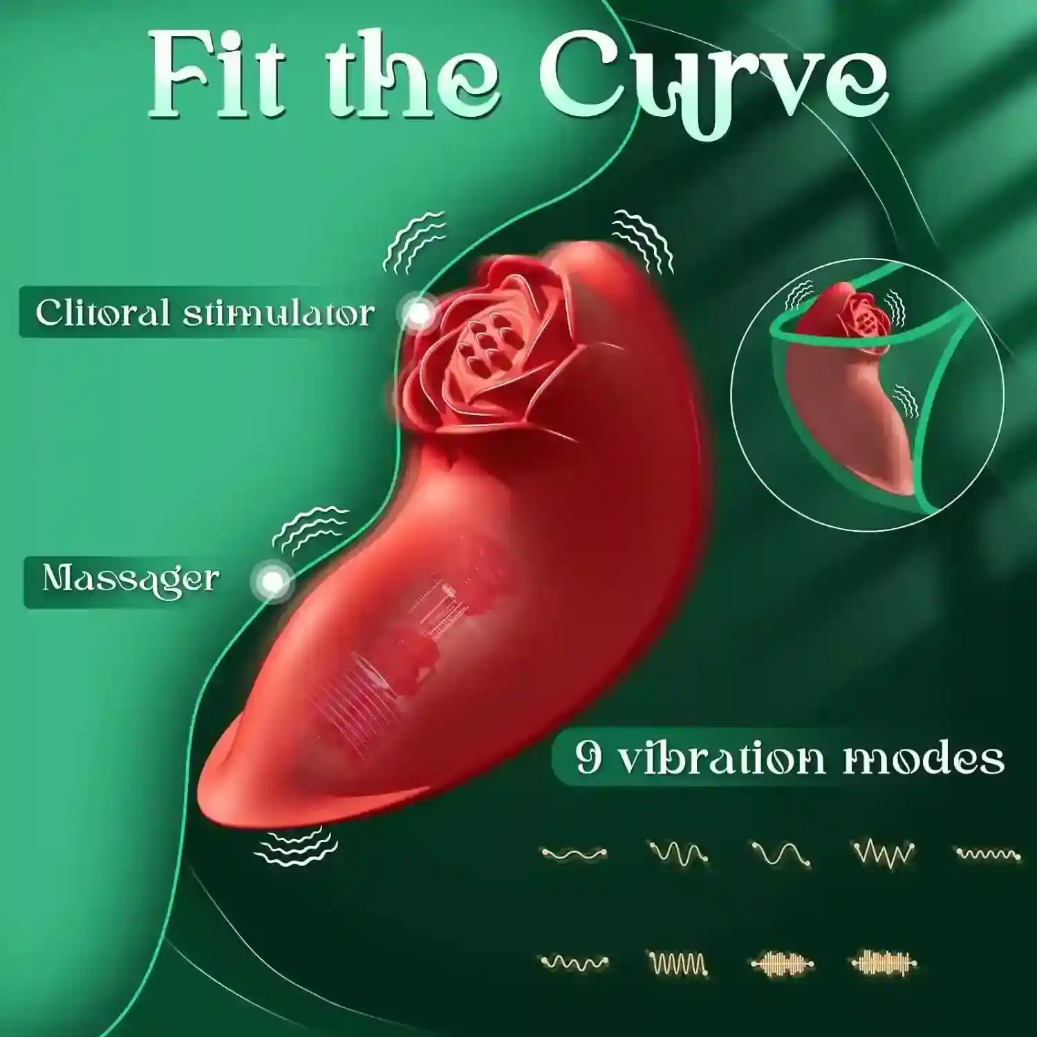 9 speed silicone rose toy