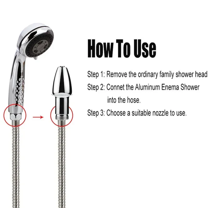 9cm metal anal douche attachment