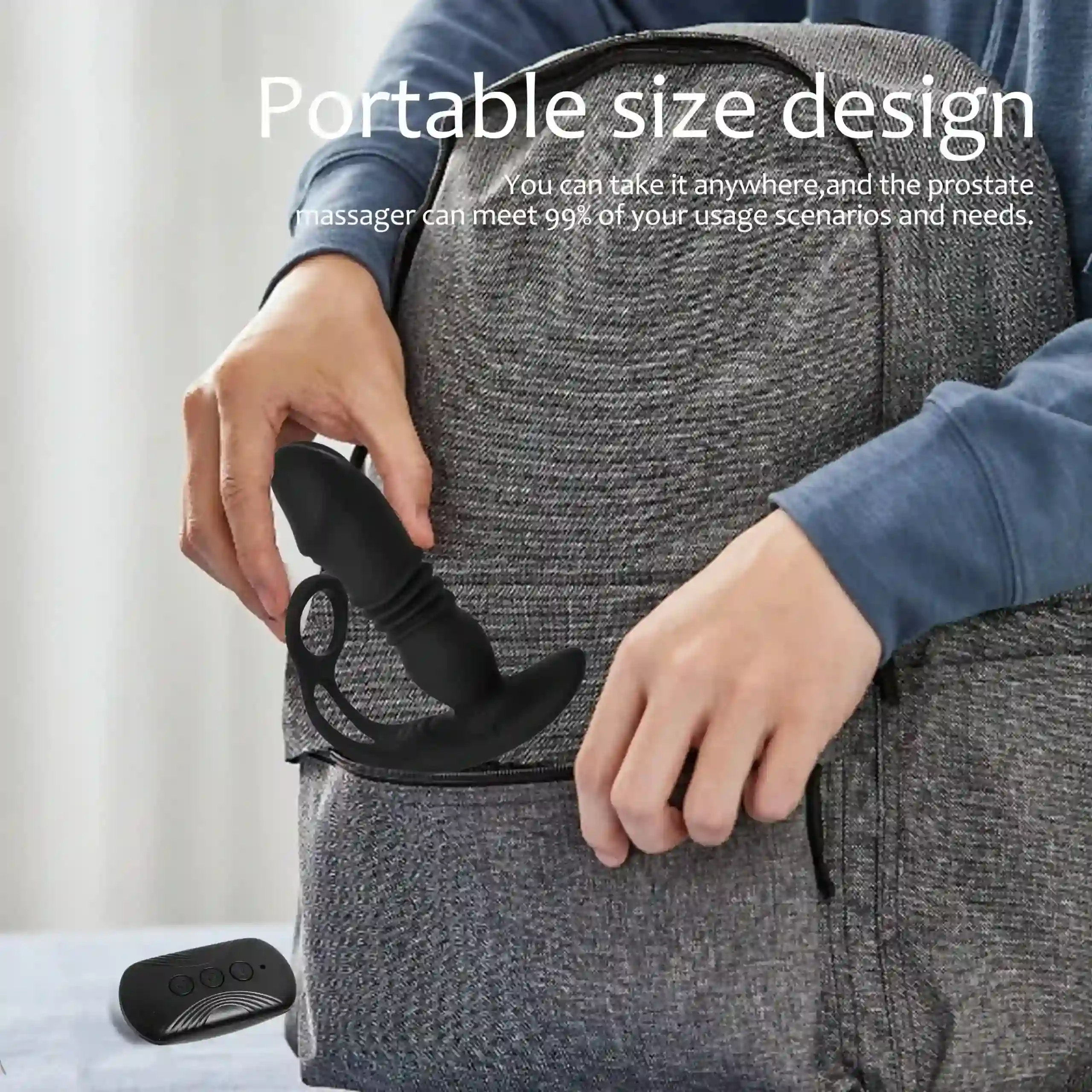 L shaped anal vibrator remote control