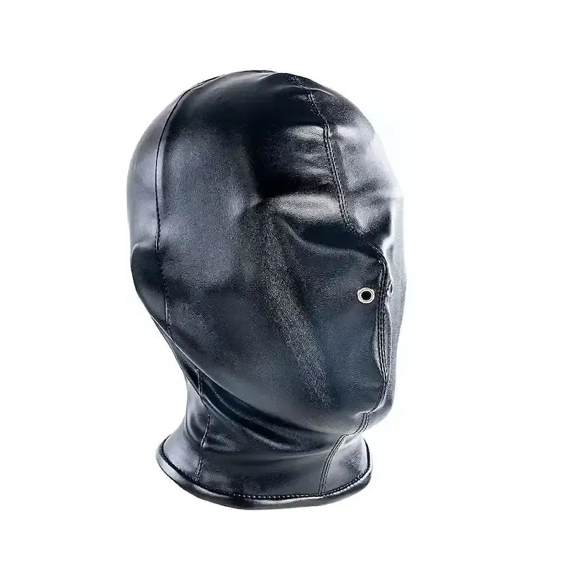 adjustable fit bdsm hood pu