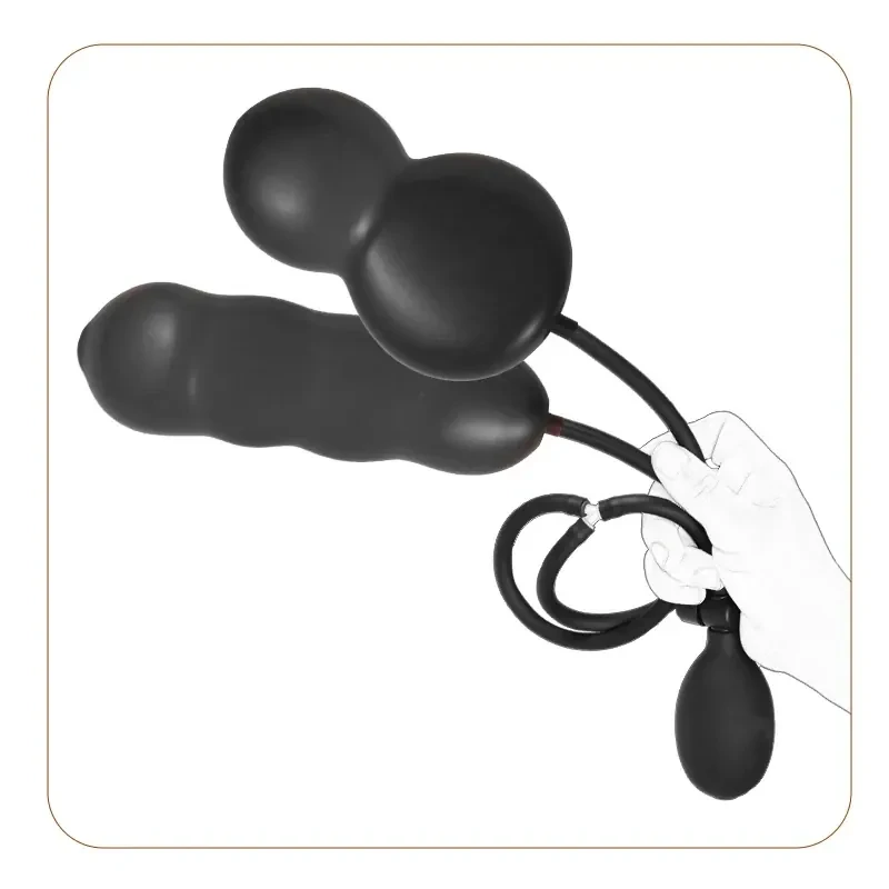 adjustable fullness inflatable butt plug