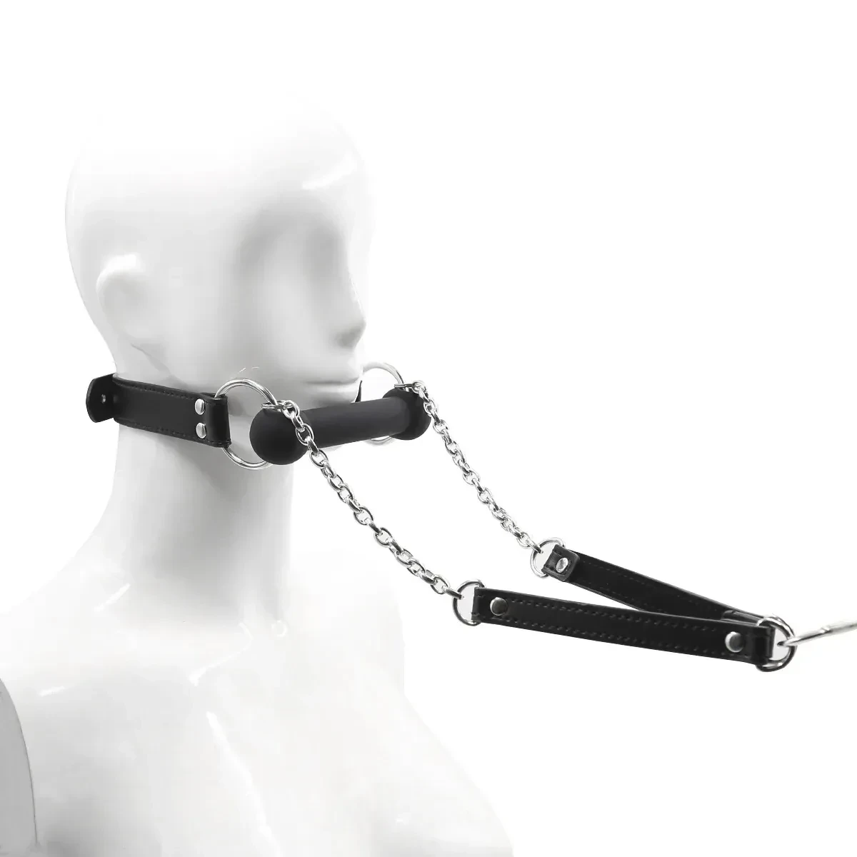 adjustable leather bondage mask