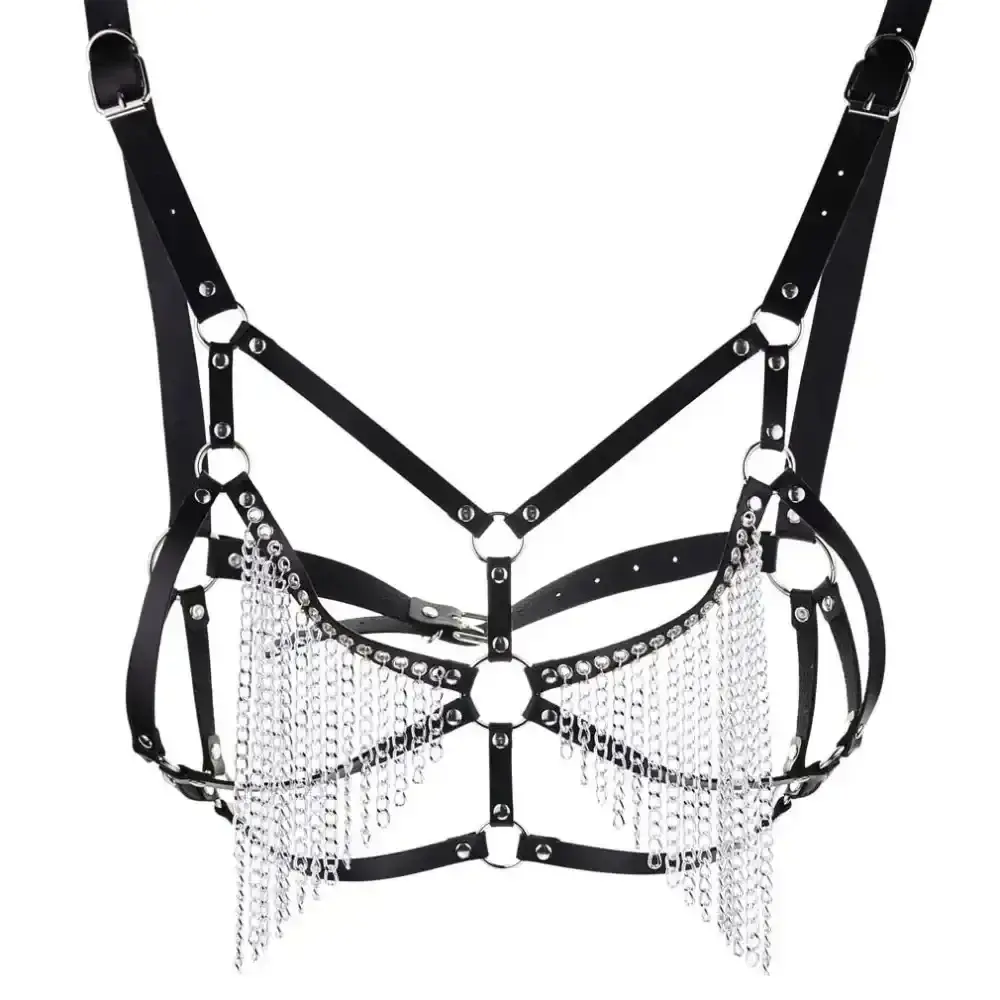 adjustable leather sex harness for couples