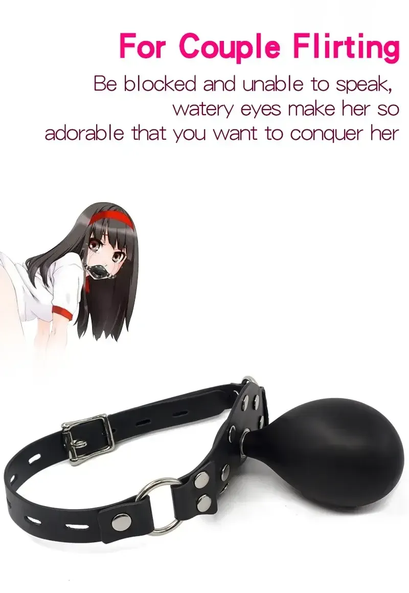 adjustable leather strap mouth gag