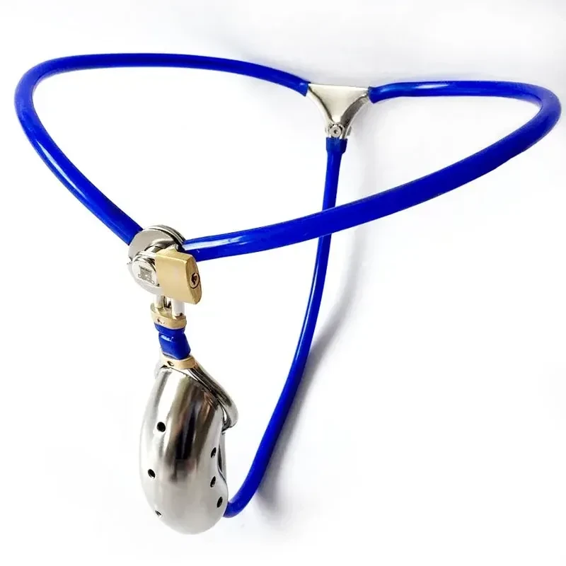 adjustable male chastity harness steel