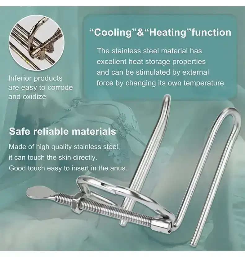 adjustable metal anal dilator smooth