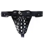 adjustable pu leather penis cage