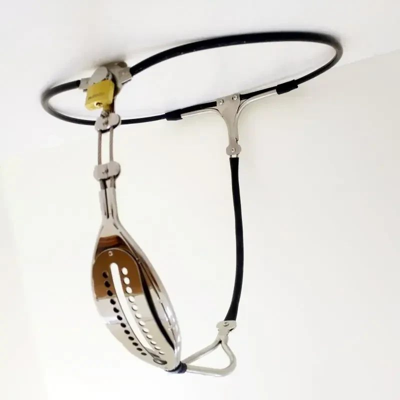 adjustable steel chastity cage pink