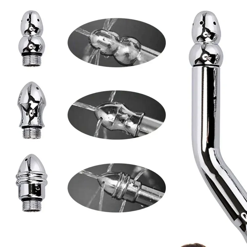adjustable water flow anal enema device
