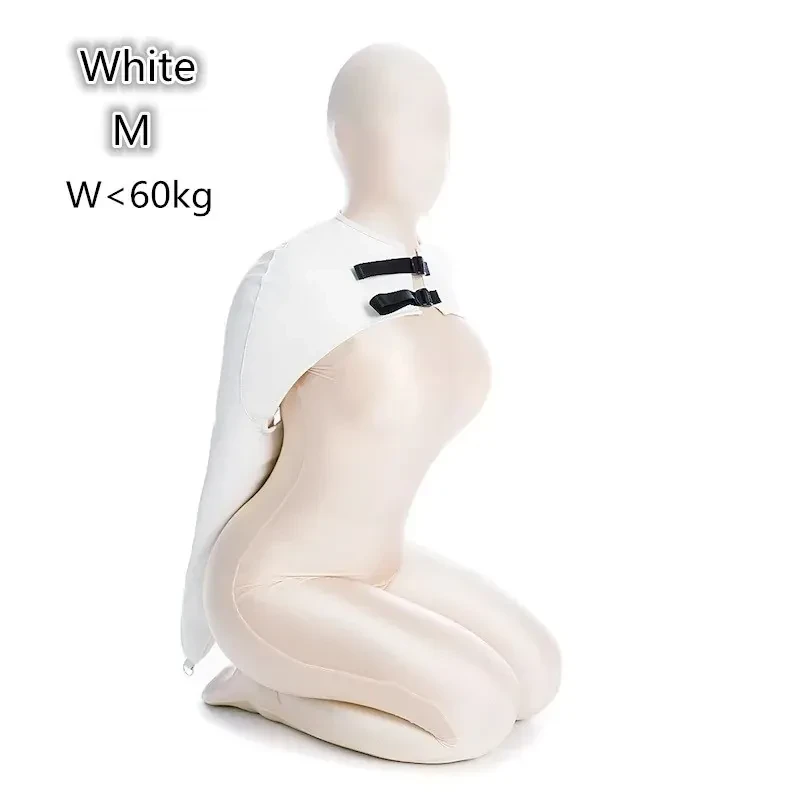 adjustable white pu leather arm cuffs
