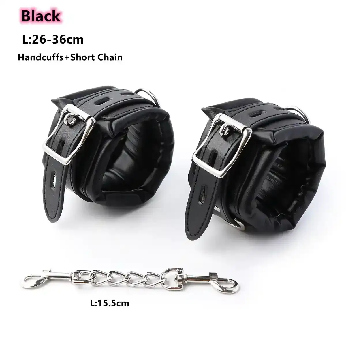 adjustable wrist restraint cuffs chain