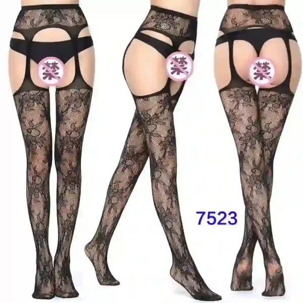 alluring black fishnet for legs