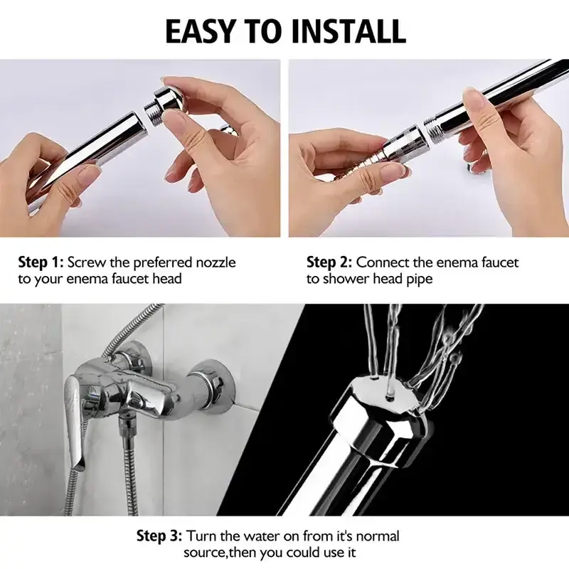 aluminum anal douche cleaner system
