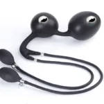 anal plug black inflatable tpe 4