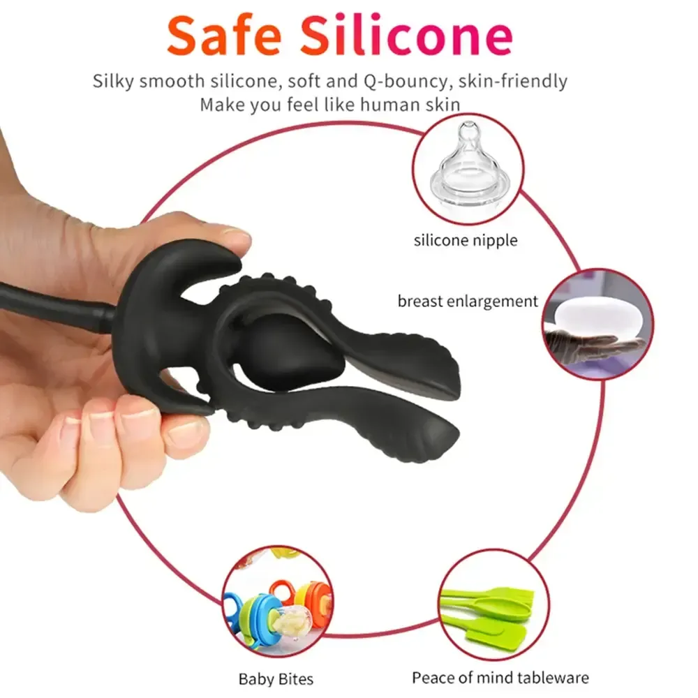 anal pumper toy soft silicone