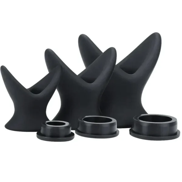 anal stretching hollow silicone toy