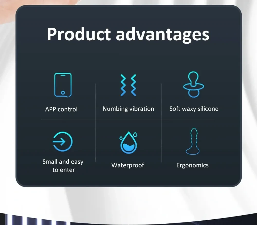 app connected silicone anal vibrator
