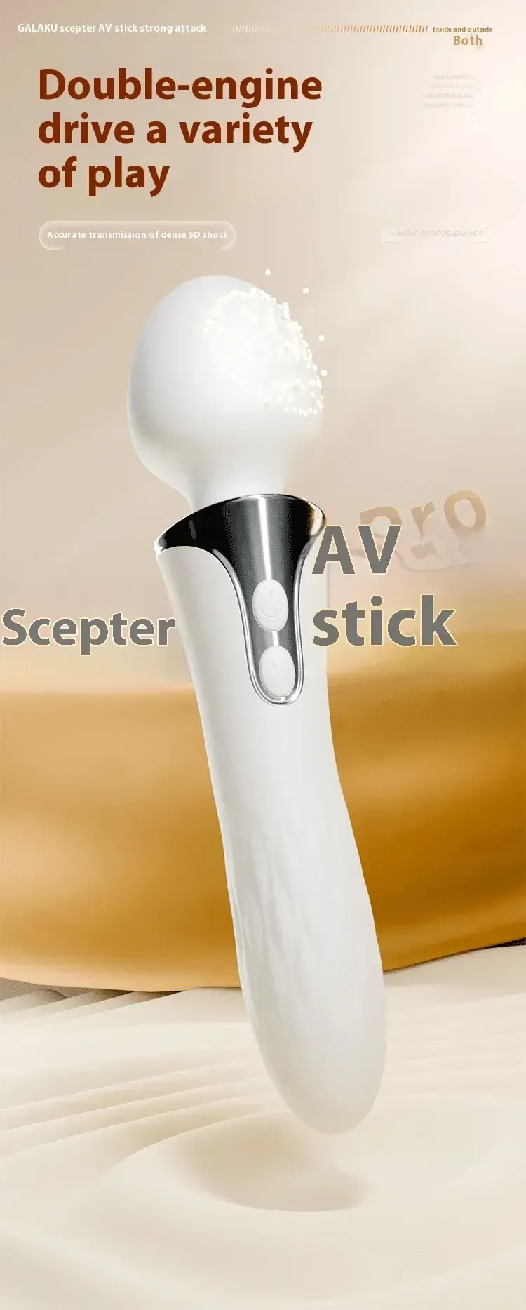 app controlled wand vibrator pink