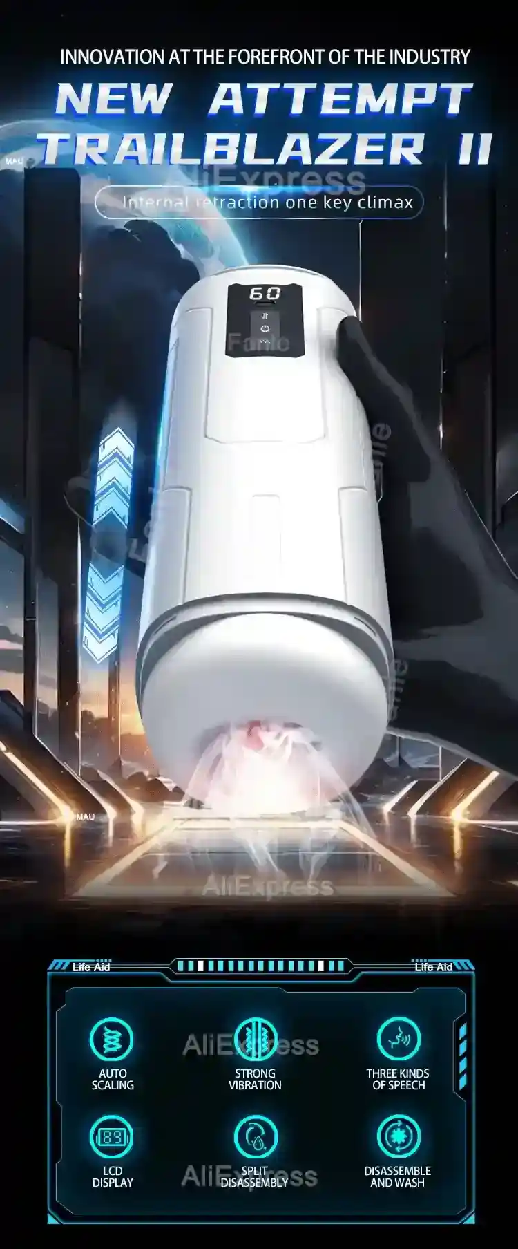 automatic thrusting male masturbator cup