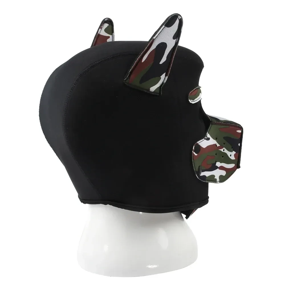 bdsm pet play hood pvc