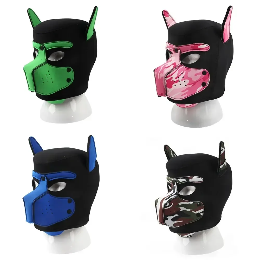 bdsm pet play hood red