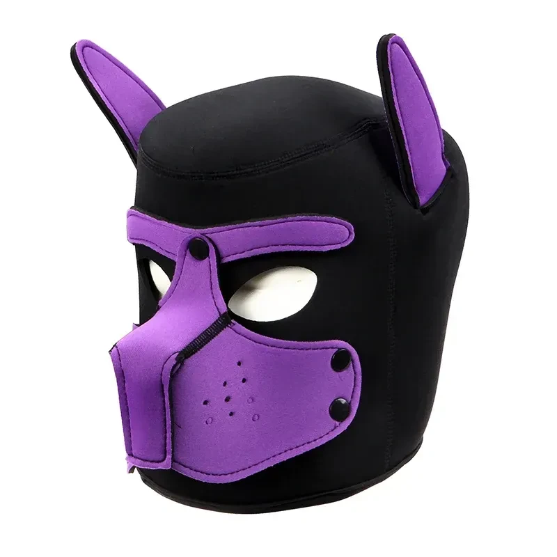 bdsm pet play hood white
