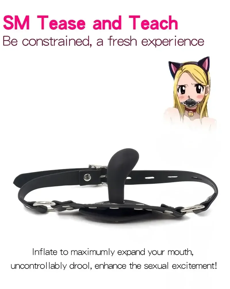 bdsm submissive inflatable mouth toy