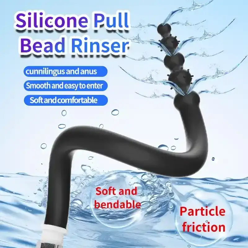 beaded anal douche for stimulation