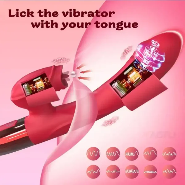 bendable silicone tongue vibrator