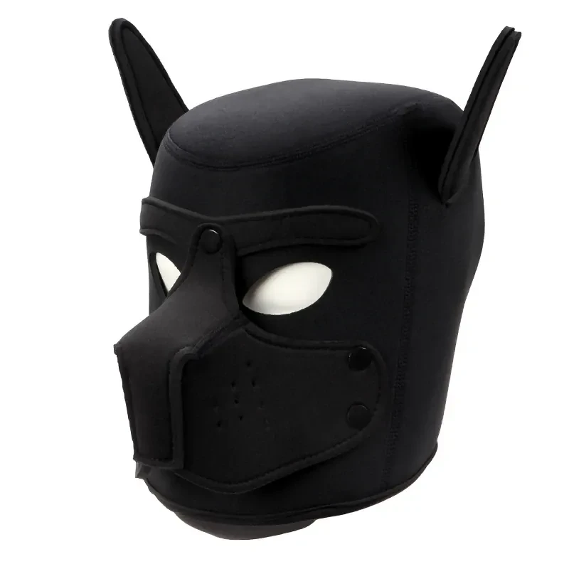 black adjustable bdsm hood