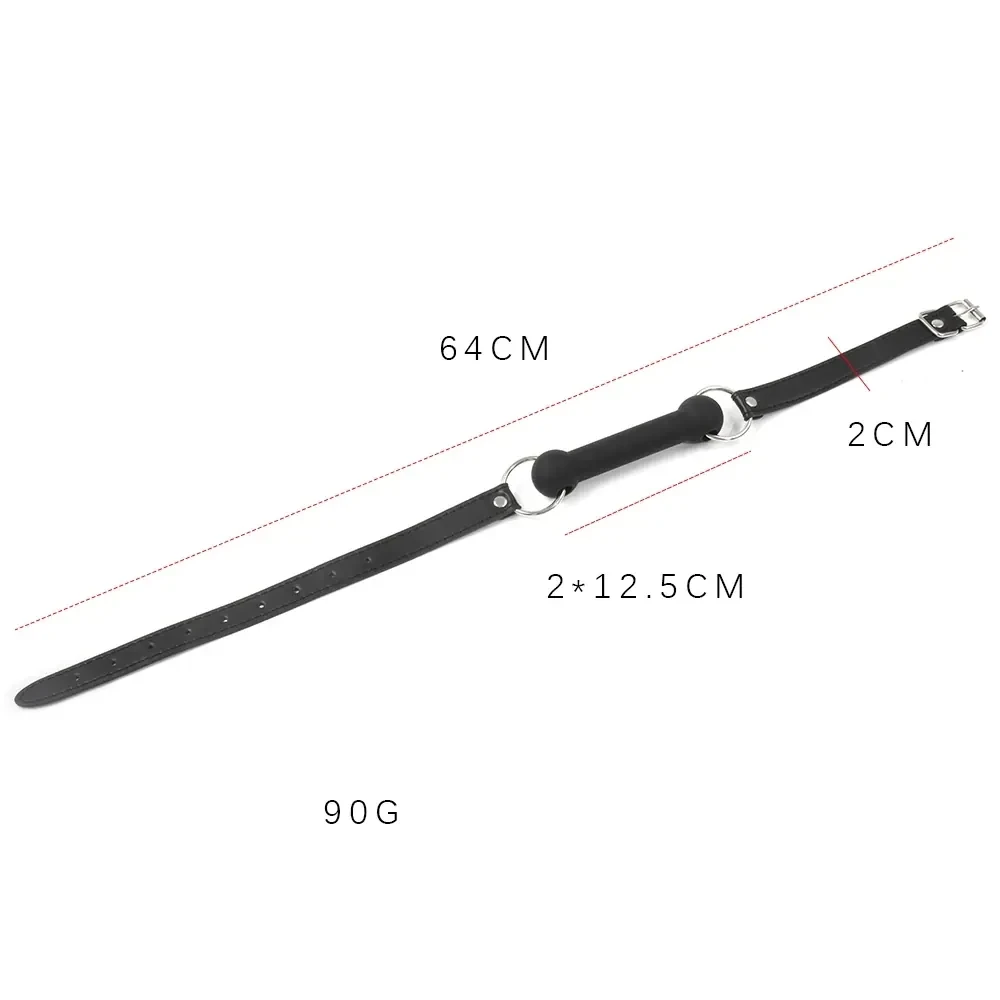 black adjustable dog bone mouth restraint