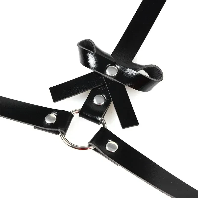 black adjustable strap body harness