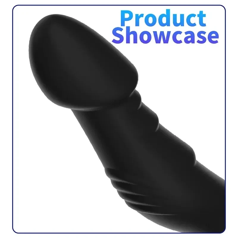 black anal dildo with concave tip