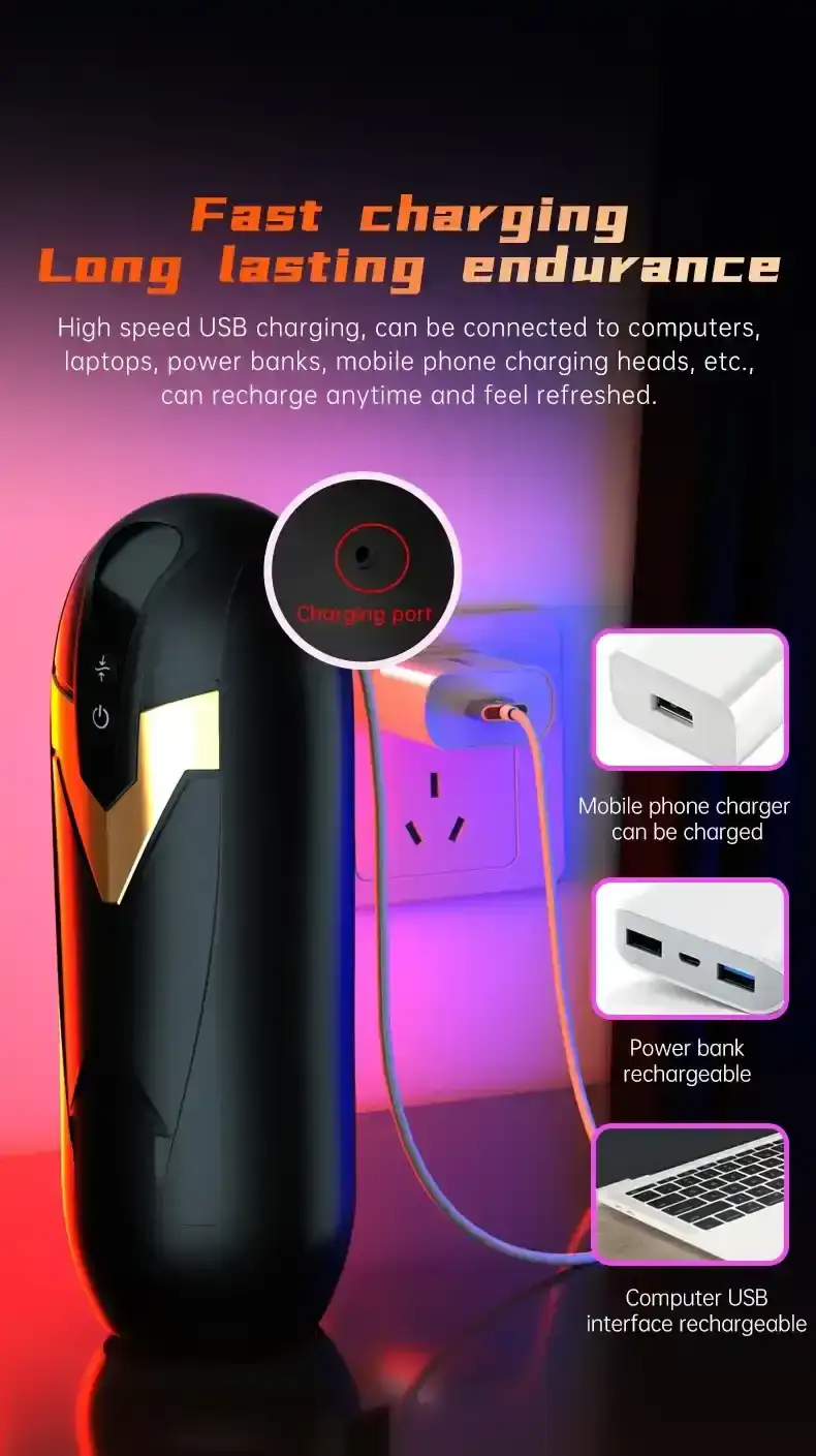 black automatic heating pocket pussy