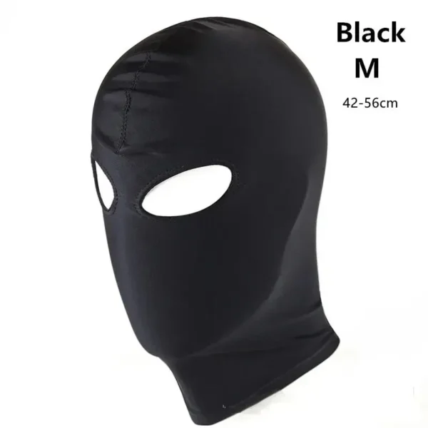 black bdsm mask breathable spandex