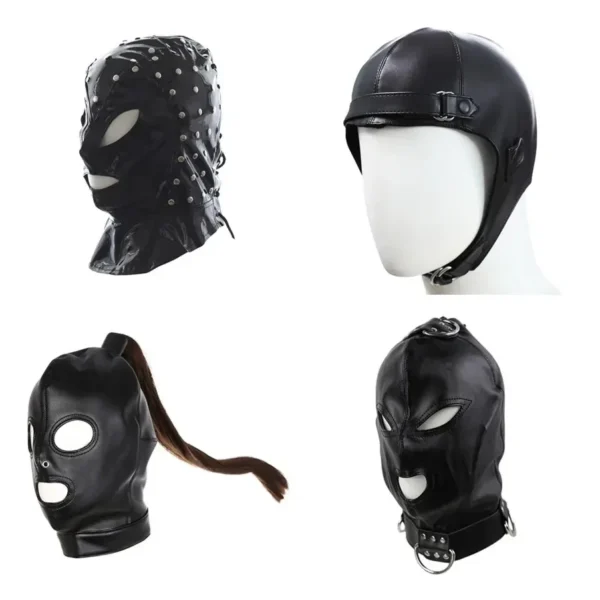 black bdsm sensory deprivation mask