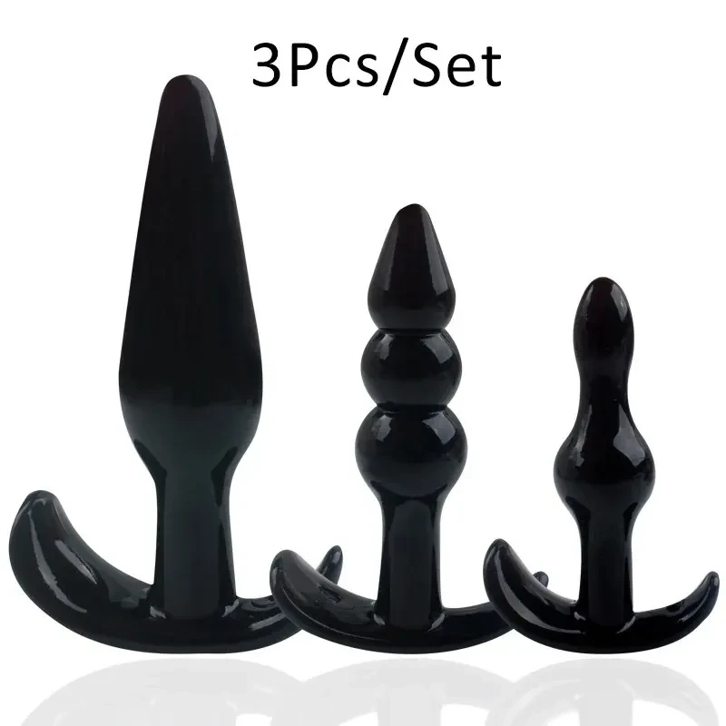 black body safe anal plug set