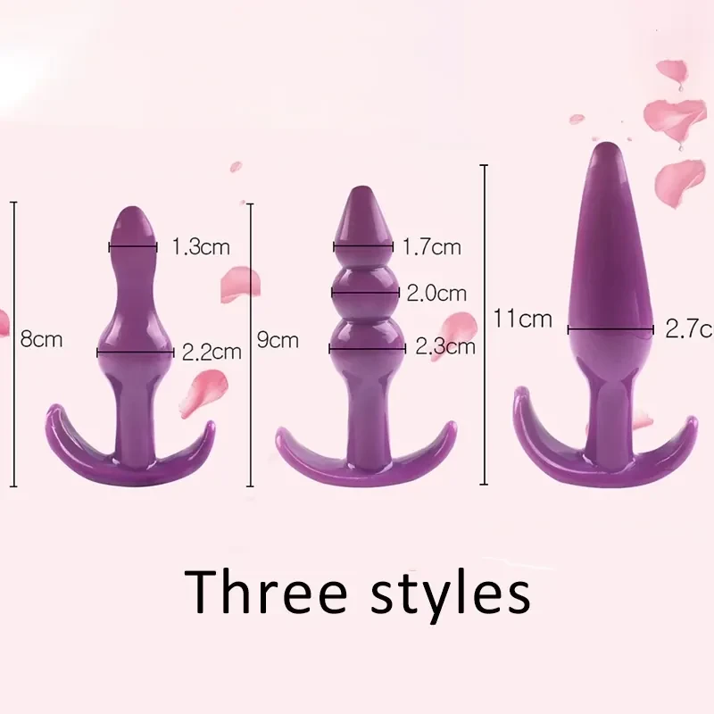 black ergonomic silicone anal dilator