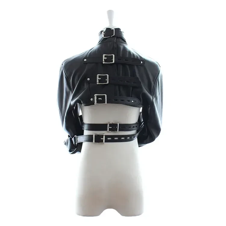 black faux leather arm restraint
