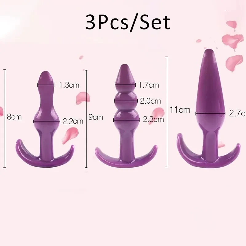 black graduated anal plug for men