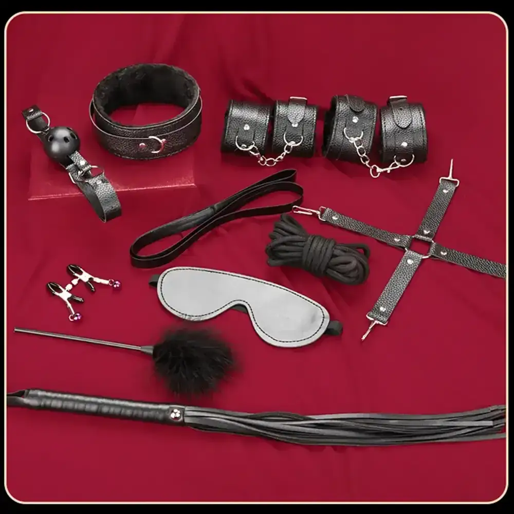 black leather anklets metal buckle