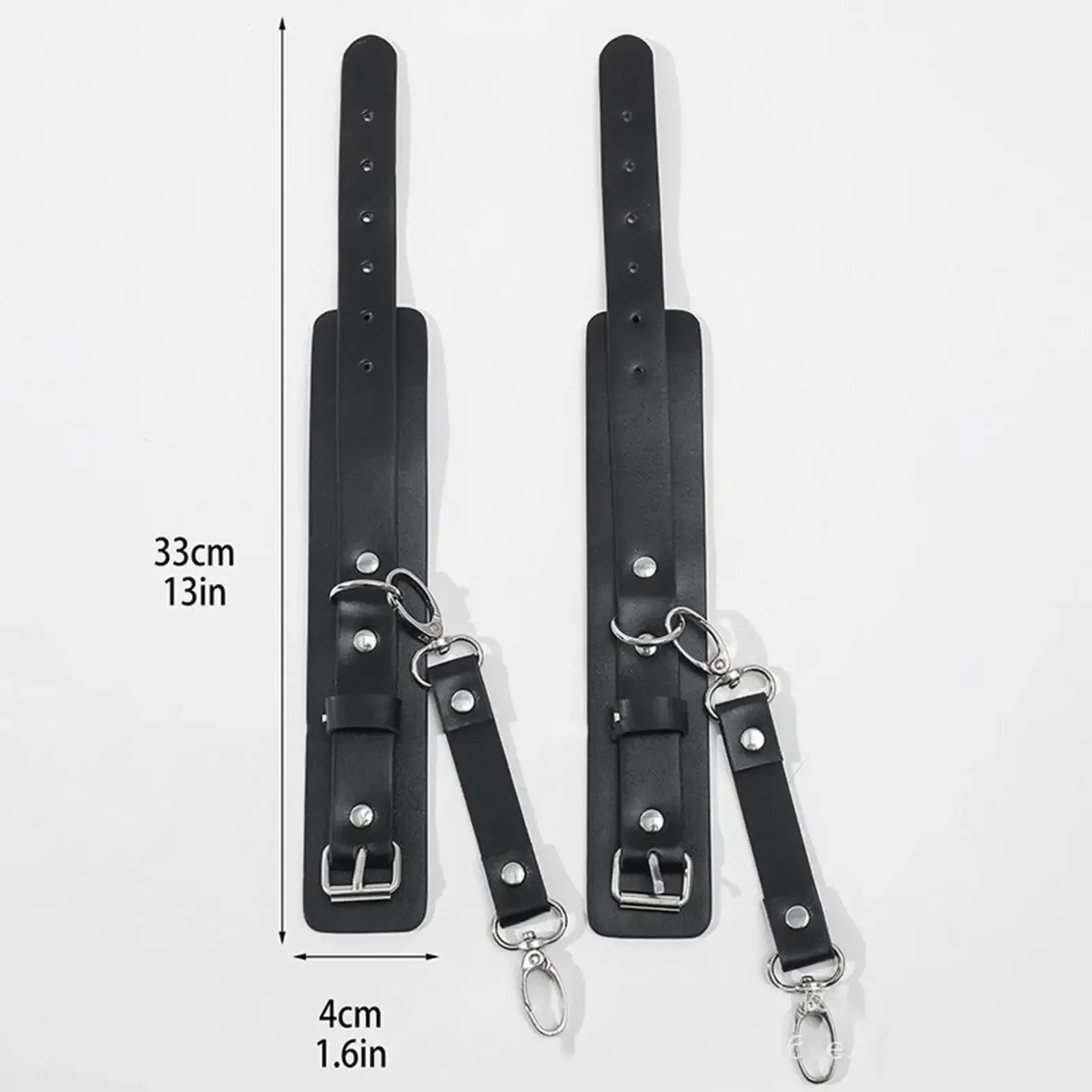 black leather waist and chest harness