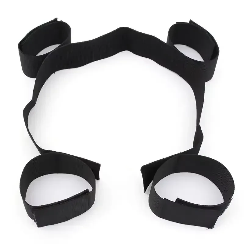 black nylon wrist restraints bed