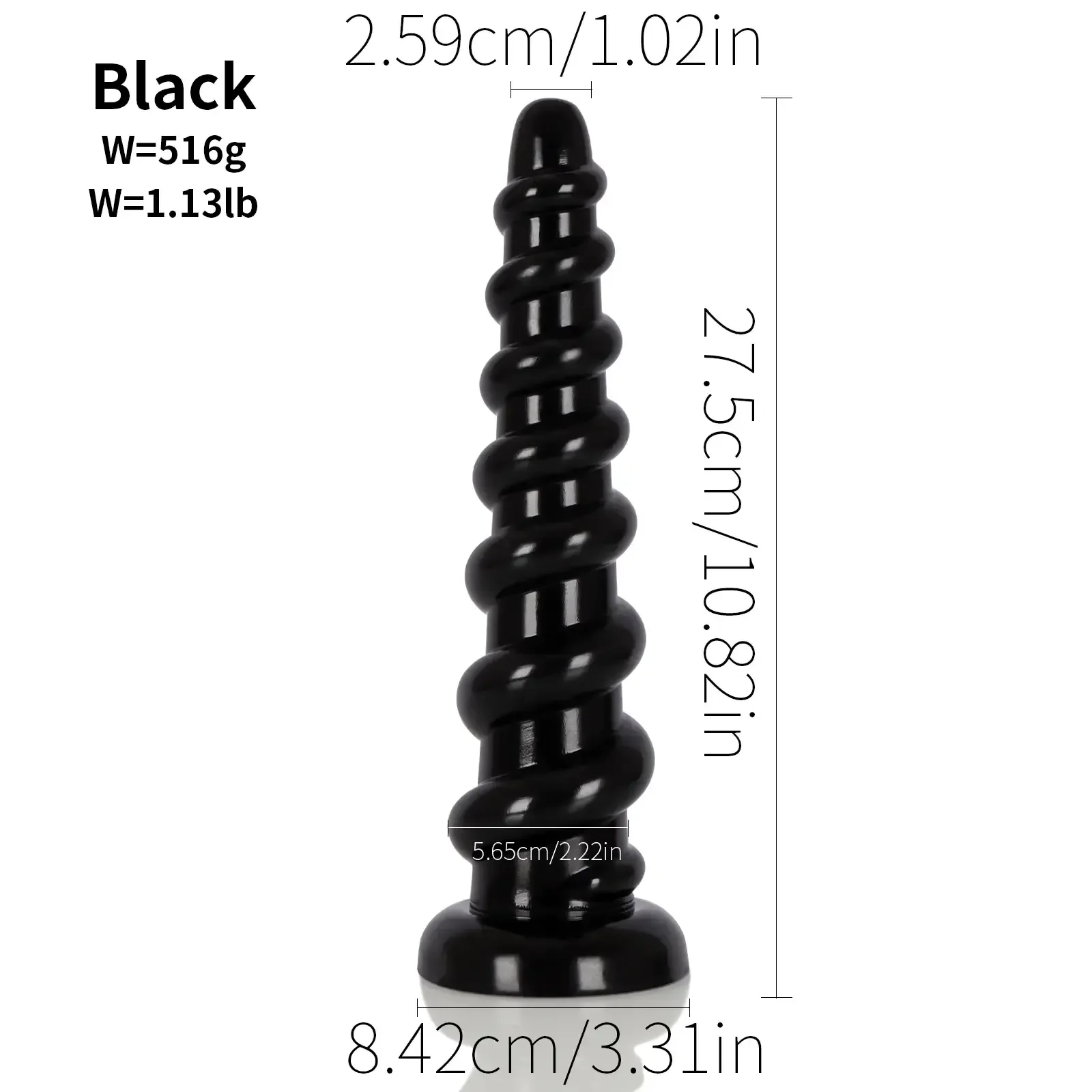 black plastic anal training plug