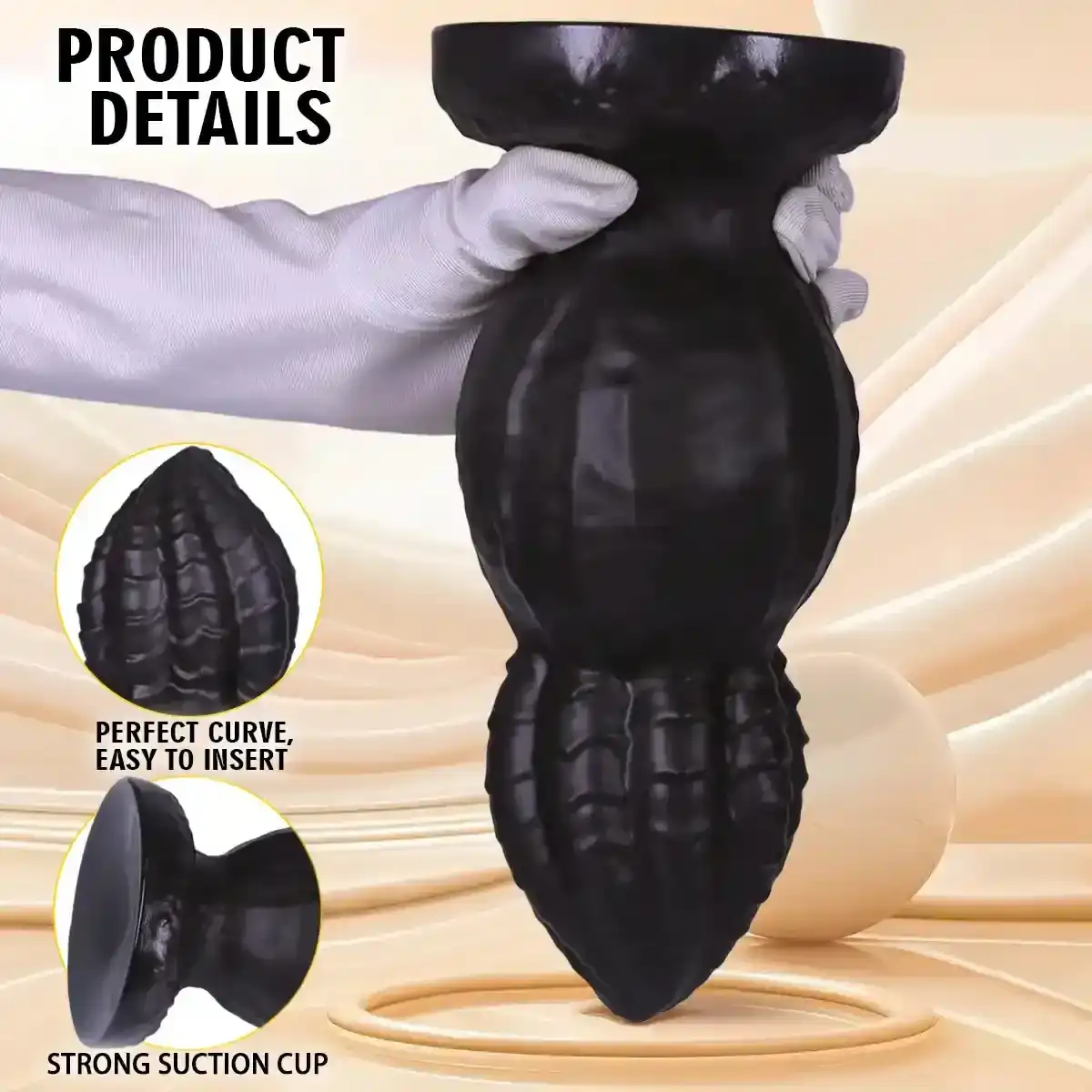 black prostate massager with base